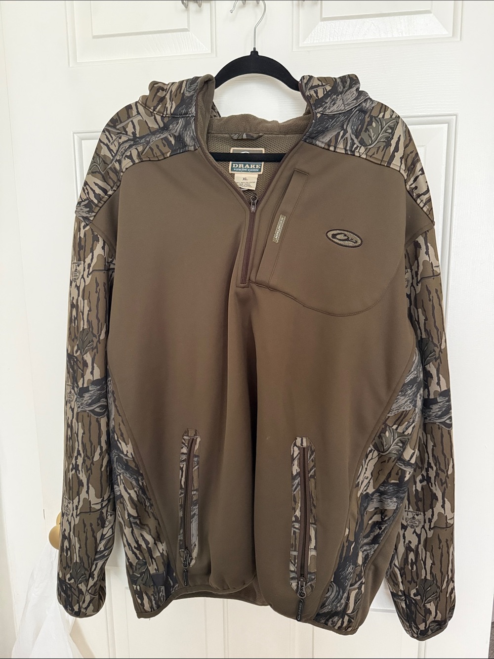 Drake Mossy Oak Camo Quarter-Zip Hoodie